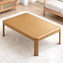 Amazon | タンスのゲン こたつテーブル 長方形 120×80cm 木目 UV塗装
