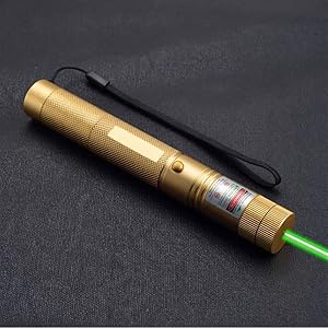 天文学グリーンポインターペン532 nmなベストビームペン長距離ポインター高出力LEDデモポインター懐中電灯視覚教育ポインターペンインタラクティブなペット猫おもちゃ屋外天文学趣味指星インジケーター (Color : Gold)