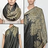 Nursing Cover - Nursing Scarf - Nursing Infinity Scarf - Breastfeeding Cover (Dark Gray with Floral 