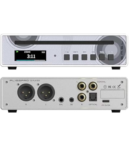 Amazon.co.jp: SMSL PL150 Hi-Fi CDプレーヤー DSD512デコード搭載 USB 