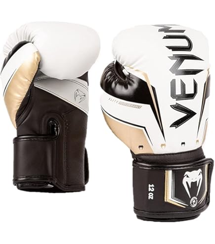 Amazon.co.jp: Venum Elite ボクシング グローブ - ブラック/ホワイト