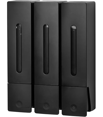 シャンプーボトル 3室シャンプー コンディショナーディスペンサー 300ML シャンプーボトル 3室シャンプー＆コンディショナーディスペンサー、各