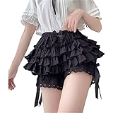 [CENLLE] 高精細可愛い愛心Lolitaパンプキンケーキスカートパンツ 露出防止jk多層レースレギンス 蝶結びスカートレギンスセキュリティパンツ