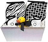 Raindrops Wild About Prints Hooded Towel Set, Black Zebra by Raindrops