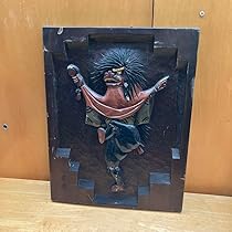 長野 農民美術 上田獅子 木彫り 浮き彫り 壁掛け 大型