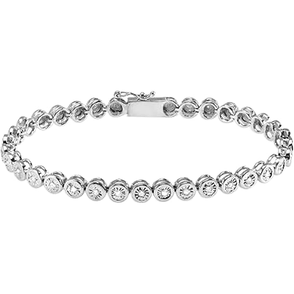 Amazon | スターリングシルバーダイヤモンドXブレスレット7