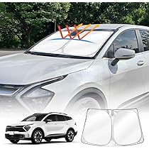 Car Side Window Sunshades For KIA Sportage 2004-2024, Breathable Mesh Blackout Shade, Front Rear Side Blinds Covers, Windshield Sunproof UV Rays Accessories,A/Front-Window