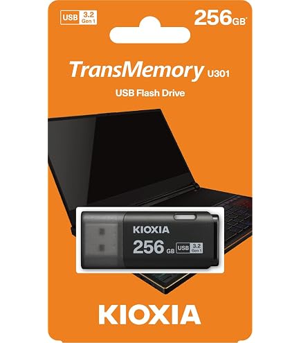 KIOXIA TransMemory U301 USBフラッシュメモリ 256GB USB 3.2 Gen 1