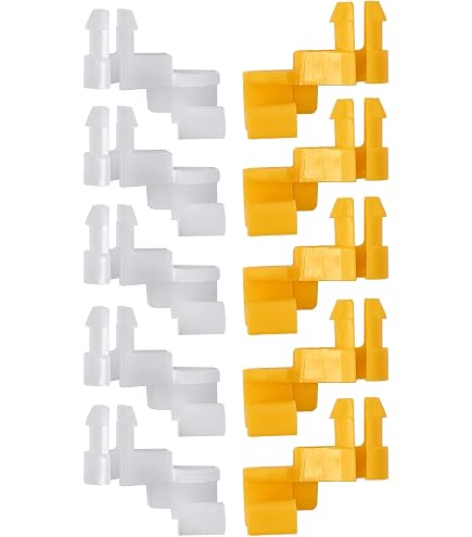 25-Pair Toyota Door Handle Lock Rod Clip Set - Replaces 69293-12060 & 69293-12050 (White & Yellow)