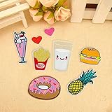 mazimark -- 8pcs刺繍Sew Iron onパッチDonutsフルーツバッジバッグ服ファブリックアップリケ
