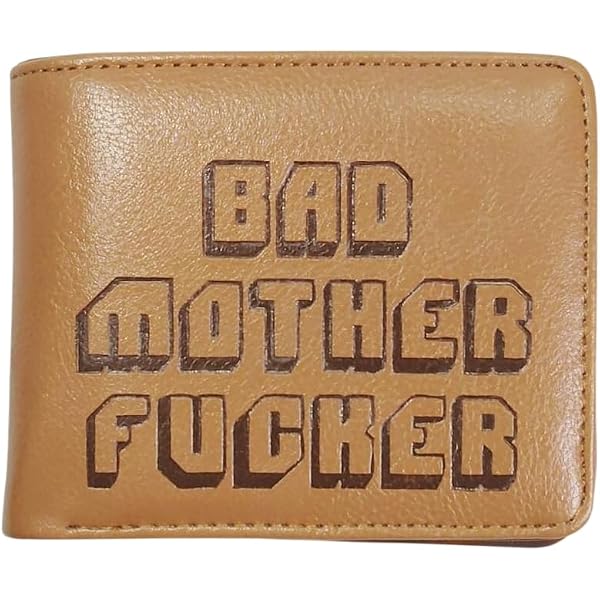 Amazon.co.jp: 公式ライセンス メンズ Bad Mother 財布 二つ折り 刺繍