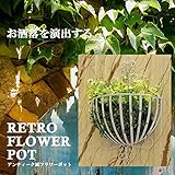 STARDUST 壁掛け用 フラワーポット 花 ガーデニング インテリア オシャレ レトロ 雑貨 鉄 アイアン プレゼント ギフト (ホワイト) SD-A-37-WH