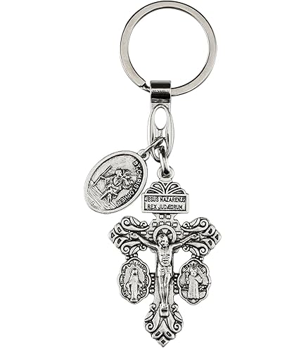 Amazon | FAITHFUL CATHOLIC聖クリストファーメダル - 車のロザリオと