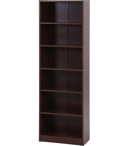 Amazon.co.jp: クロシオ SOHO書棚 W60 ブラウン 幅60cm高さ180cm 本棚