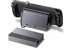 UGREEN Steam Deck Dock 9-in-1 with 4K@120Hz DisplayPort, Adjustable& Foldable Stand, 100W PD, 10Gbps Type A&C Data, Ethernet, SD/TF Docking Station for Steam Deck OLED, ROG Ally X, Legion Go, MSI Claw
