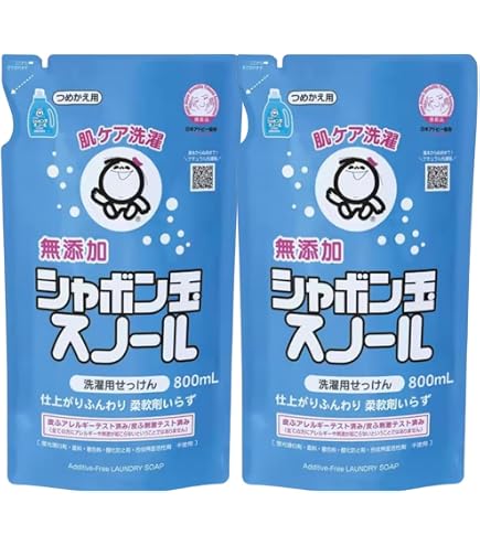 お値下げ不可！ケース販売　洗濯用 シャボン玉石けんスノール詰め替え用 800ｍL Amazon | シャボン玉石けん シャボン玉スノール 詰め替え用 800mL