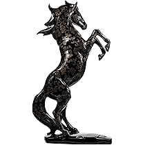 馬の置物 楽天市場】跳ね馬 置物 馬の置物 幅58cm 開運 風水 立ち馬 黒馬