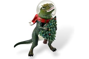 ダルトン(Dulton) スノードーム クリスマス 恐竜 ダイナグローブ ティラノサウルス ウォーターグローブ オブジェ プレゼント 高さ 200mm 幅 120mm 奥行き 160mm XR22-0452 GLOBE DINOSAUR HOLD O
