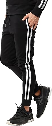 JIGGYS SHOP スウェットパンツ メンズ ジョガーパンツ ジャージ スリム 細身 無地 サイドライン 迷彩