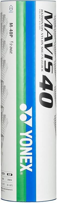YONEX(ヨネックス)バドミントン シャトル メイビス40 6個入 SLOW(適正範囲温度/22度~33度) M40P