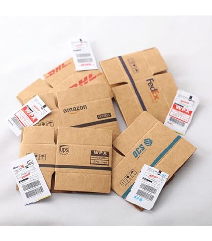 Amazon.co.jp: Luottus 1/12 ミニ ダンボール 箱 5個入 テープ一巻付
