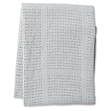 lulujo Baby Cellular Baby Blanket, Grey