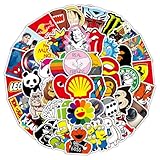 sanyuexiaozai ステッカーセット おしゃれ 人気 ブランド Logo ファッションブランド シール ステッカー 防水 おしゃれ 100枚 5-8cm DIY ステッカー 自転車 ヘルメット パソコン スーツケース 手帳 水筒 ヘルメット パソコン 携帯 ノート 車 オートバイ適用 N77