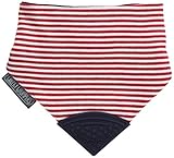 おしゃれバンダナ ネッカーチュウ リバーシブル歯固め付スタイ レッドストライプ