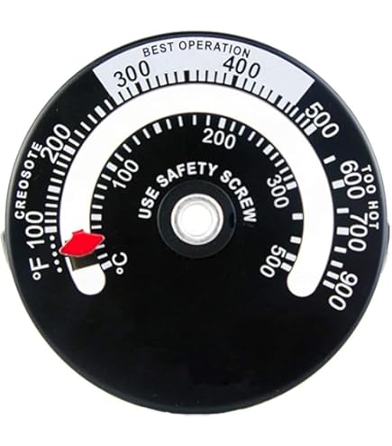 Amazon.co.jp: マグネット式 ストーブ温度計 薪ストーブ ピザ窯 0度