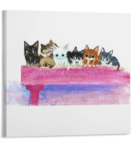 Amazon.co.jp: 渡辺あきお◇【ねこ あこがれの船】アートプリント◇額
