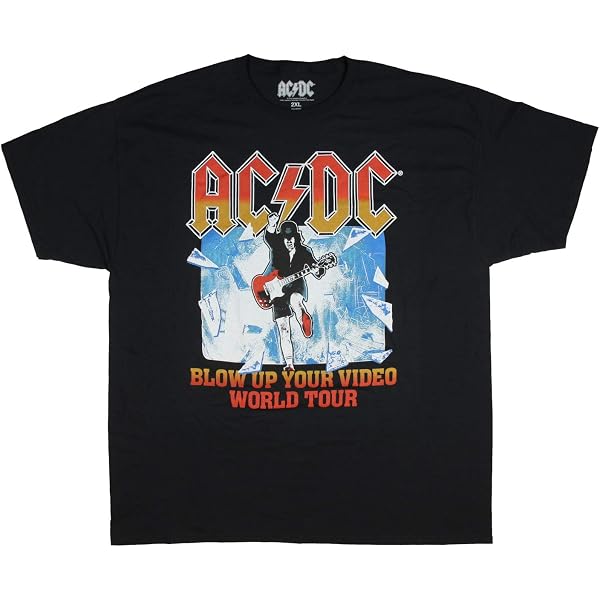Vanilla Underground Men's AC/DC Amplified Graphic T-Shirt - Clipped Design In Charcoal, Size XL - View #4