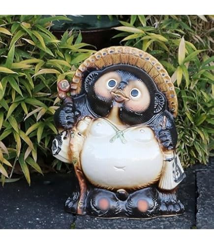 Amazon.co.jp: 信楽焼 13号福々狸 【ta-0266】しがらき 信楽焼き 陶器