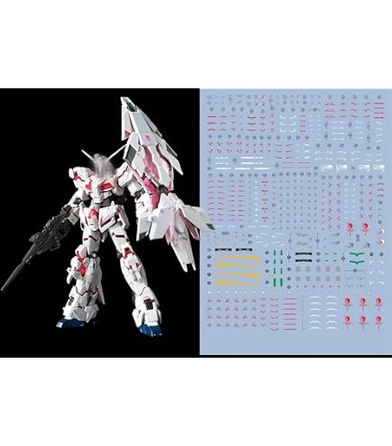 Amazon | 蛍光 ディテールアップ用 水転写式デカール RG 1/144 フル