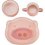 staub ストウブ 「 セラミック ベビー & キッズ テーブルウェア 4pcs セット ピンク ブタ 」 子供用 プレート ボウル マグ 【日本正規販売品】 STAUB ceramic Baby & Kids tableware 40507-00