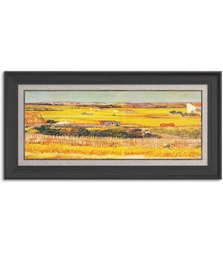 Amazon.co.jp: アートパネル ゴッホ 麦畑 油絵 絵画 黄色 アート