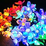LEDソーラーイルミネーション　50球 フラワータイプ 屋外 ソーラー クリスマス