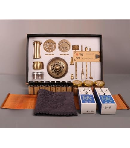 Amazon｜香篆香型セット 香道具 真鍮製 純銅線香炉キット ツール お香