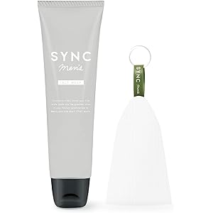 メンズ 洗顔 【 キメ細かい 泡 が作れる 泡立て ネット 付き】「 敏感肌 乾燥肌 でも使える 洗顔料 」「沖縄産 泥 + モロッコ産 溶岩 クレイ 配合の メンズ 洗顔 」 SYNC men 's ( シンク メンズ )100g