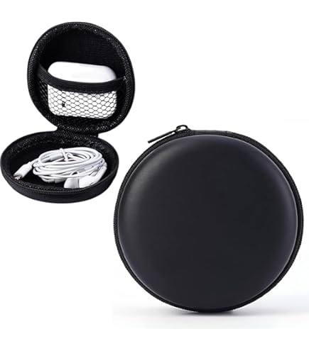ブラック イヤホンケース 円形 Amazon.co.jp: ミニジッパー イヤホン ヘッドフォン Sdカード