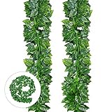 FantasyRe 12本入 観葉植物 アイビー 人工観葉植物 壁掛け インテリア アンティーク 雑貨 造花 壁掛 植物 吊り 人工 結婚式 フェイク パーティー 装飾 セット グリーン (Epipr