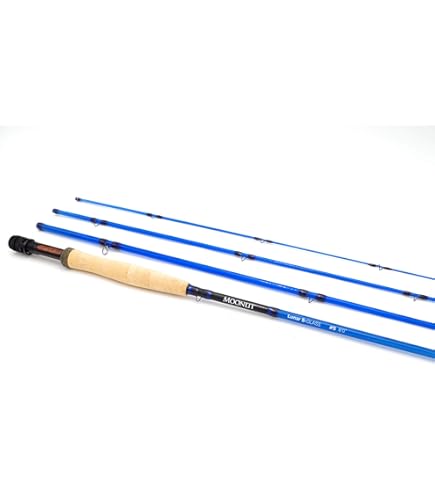 Moonlit Lunar S Glass フライフィッシングロッド Amazon | 2wt Moonlit Lunar S-Glass ファイバーグラスフライ