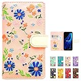 Google Pixel 7a 用 手帳型 ケース カバー Pixel7a ピクセル7a GooglePixel7a スマホケース 手帳型ケース ちょいヌメ花刺繍 ピンク