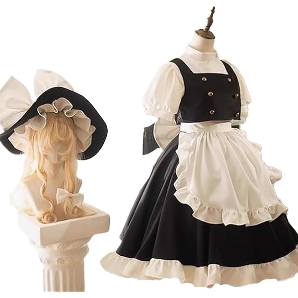 Amazon.co.jp: 霧雨魔理沙 コスプレ衣装+ウィッグ+靴+道具ほうき *ご