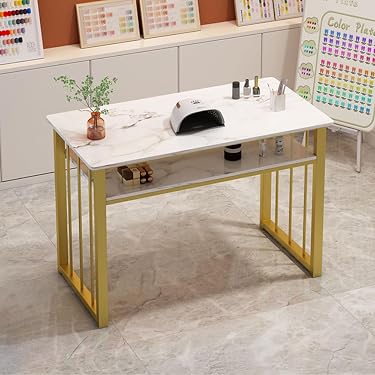 美品ネイルデスク ホワイト曲線デザインデスク 80cm 美品ネイルデスク