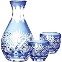 Amazon｜[QD-464R] 切子 徳利 お猪口セット レッド 日本酒 敬老の日 父