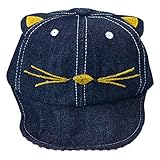 MORA　帽子　赤ちゃん向け　かわいい猫ちゃん耳デニム新生児ベビー赤ちゃんキッズバケットハット　日焼け対策吸水通園お出かけ海辺プール運動会旅行サンハット　子供男女兼用柔らかくて日よけ帽子