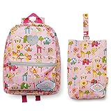 キッス゛ハ゛ック゛ ラージリュック＆シュース゛ハ゛ックセット（ZOO ）ピンク 通園バッグ リュック キッズリュック 幼稚園 バッグ セット 女の子 男の子 上履き入れ シューズ入れ
