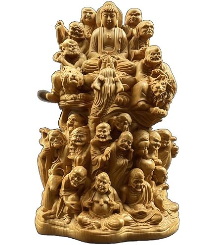 Amazon.co.jp: 木彫り 置物 木製 彫刻 【亀仙人】天然木材 フィギュア