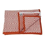 Kashwere カシウェア 国内検針済 Half Blanket - Diamond Pattern ベビーブランケット ダイヤモンドパターン オレンジＸホワイト BB-80-931-33