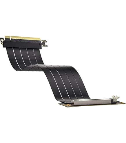 EZDIY-FAB PCI Express 4.0 16x Cavo Flessibile di Estensione Della Porta per Scheda Grafica,Cavo Riser PCIE Gen4 ad Alta Velocità 90 Gradi-170mm